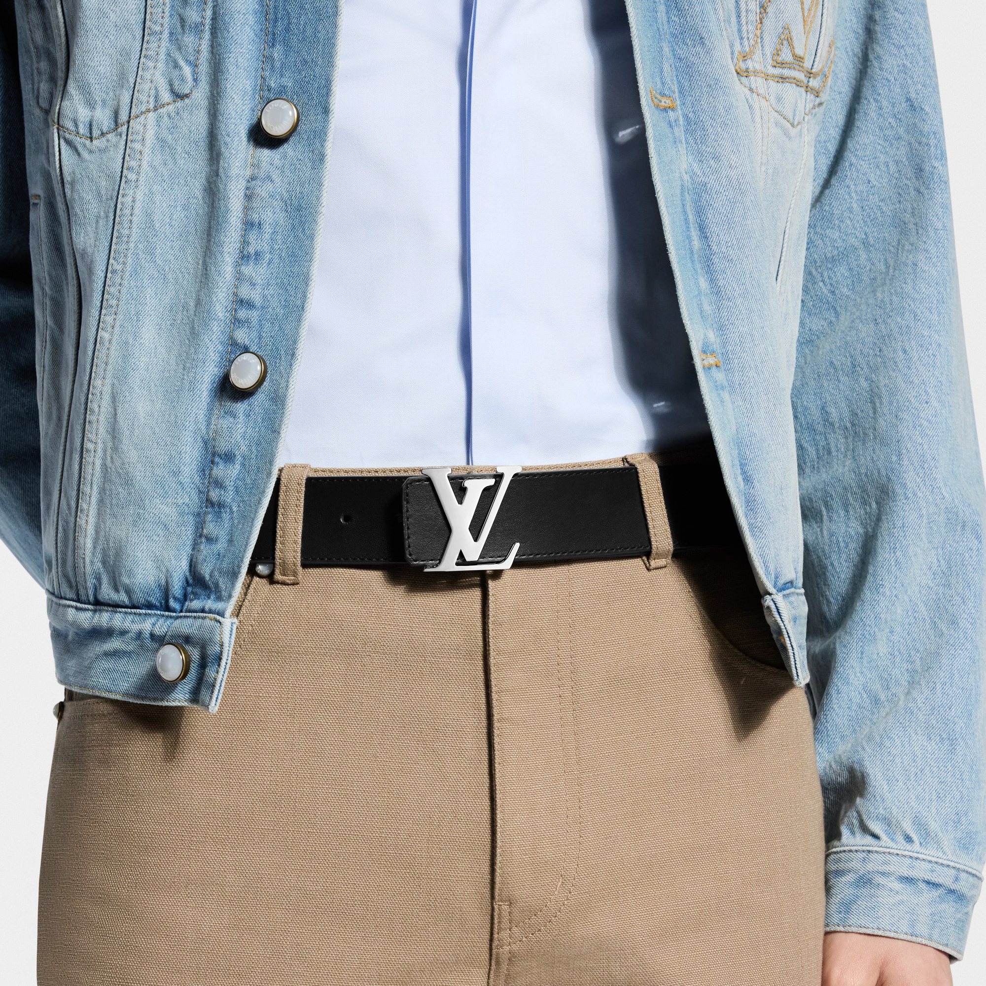 LV Initiales Monogram Shadow 40mm Reversible Belt - Men
